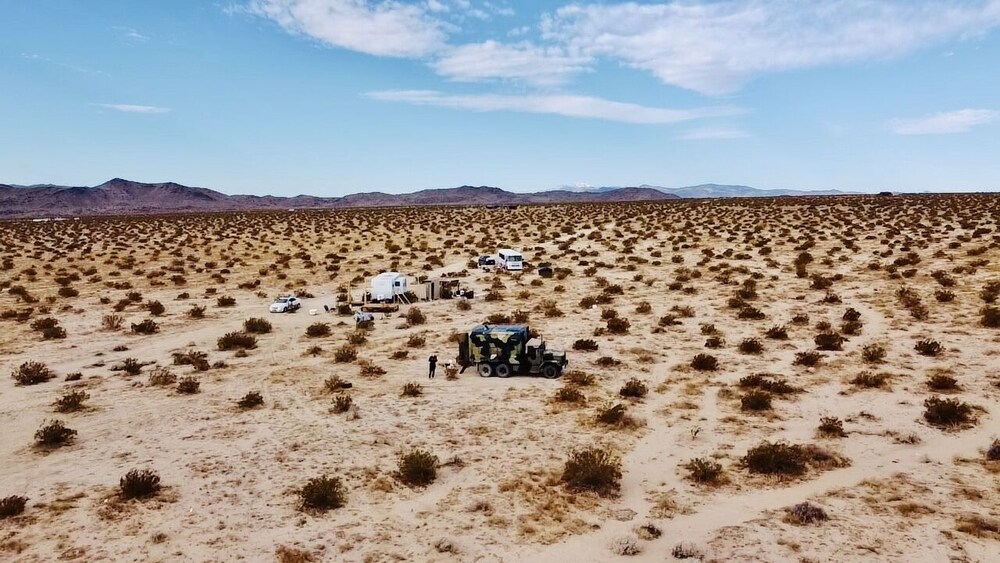 Wow Military Jeep Camping in Joshua Tree