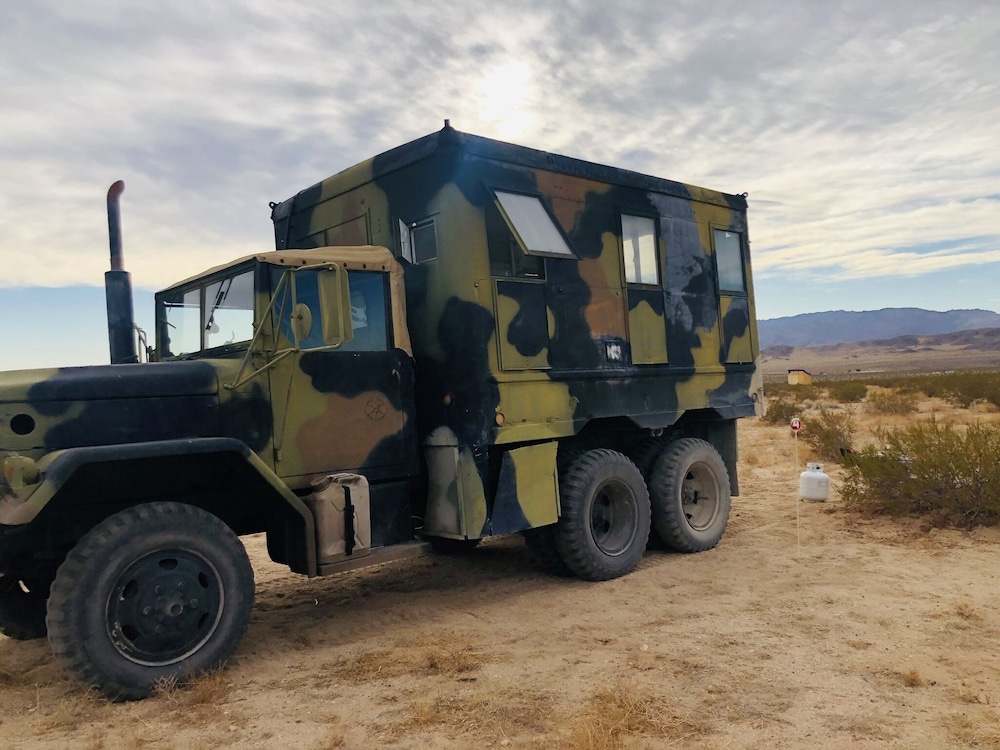 Wow Military Jeep Camping in Joshua Tree