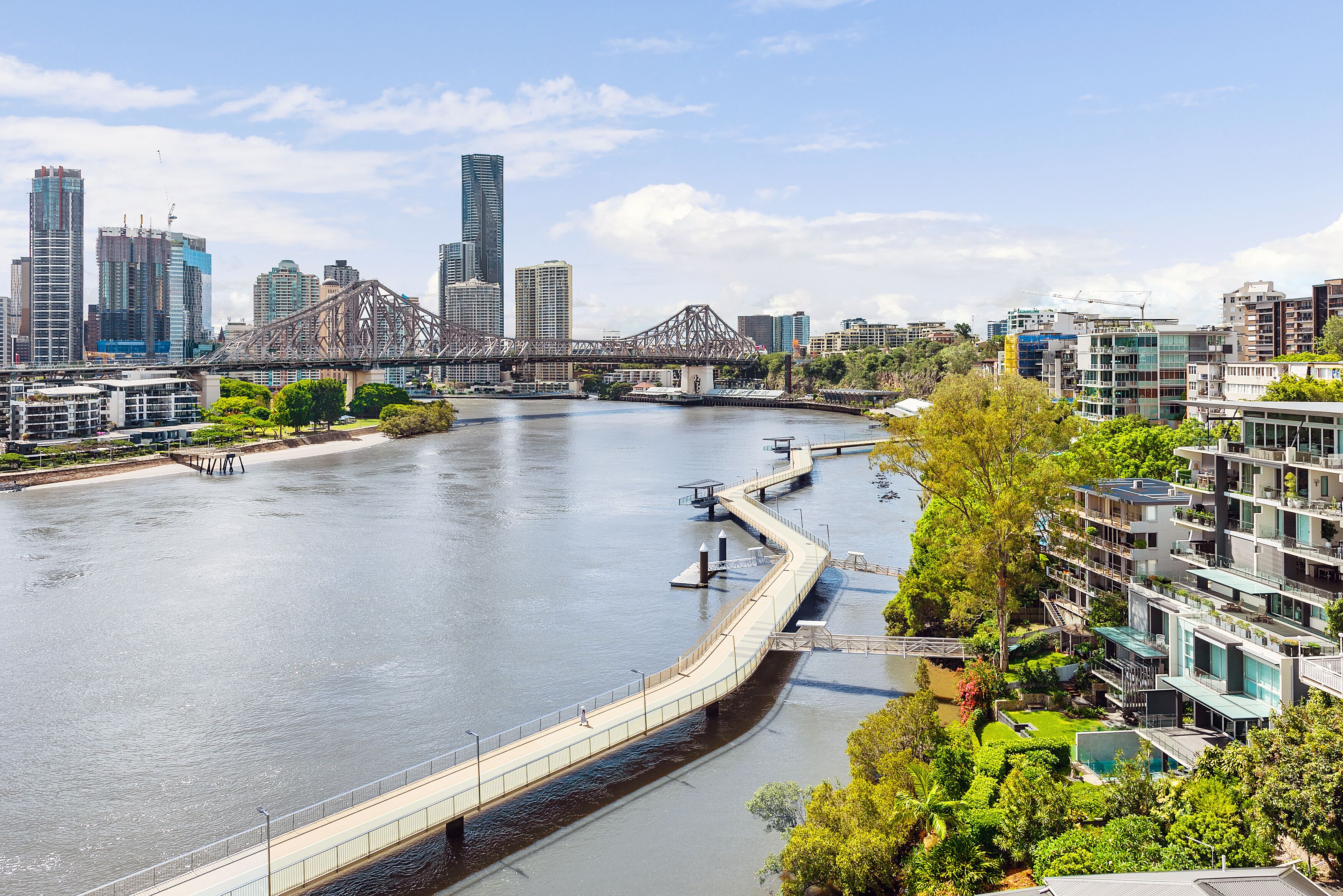 Wow! ~ Skyline City, Water + Story Bridge Views