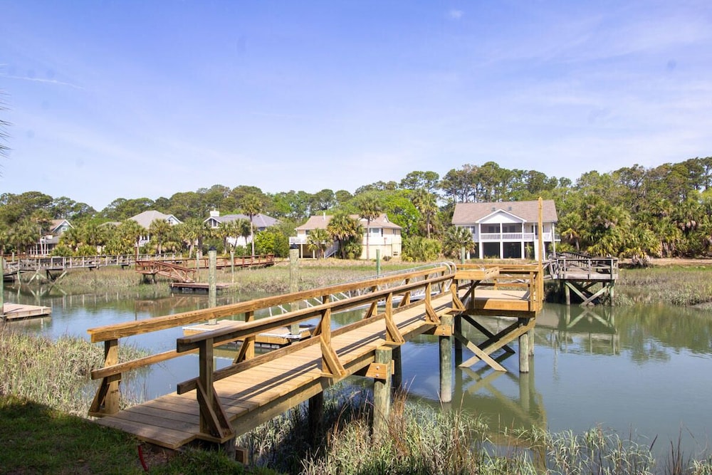 Newly Renovated  Home w/ Beautiful Canal Views & Private Fishing Dock