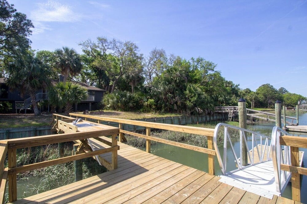 Newly Renovated  Home w/ Beautiful Canal Views & Private Fishing Dock