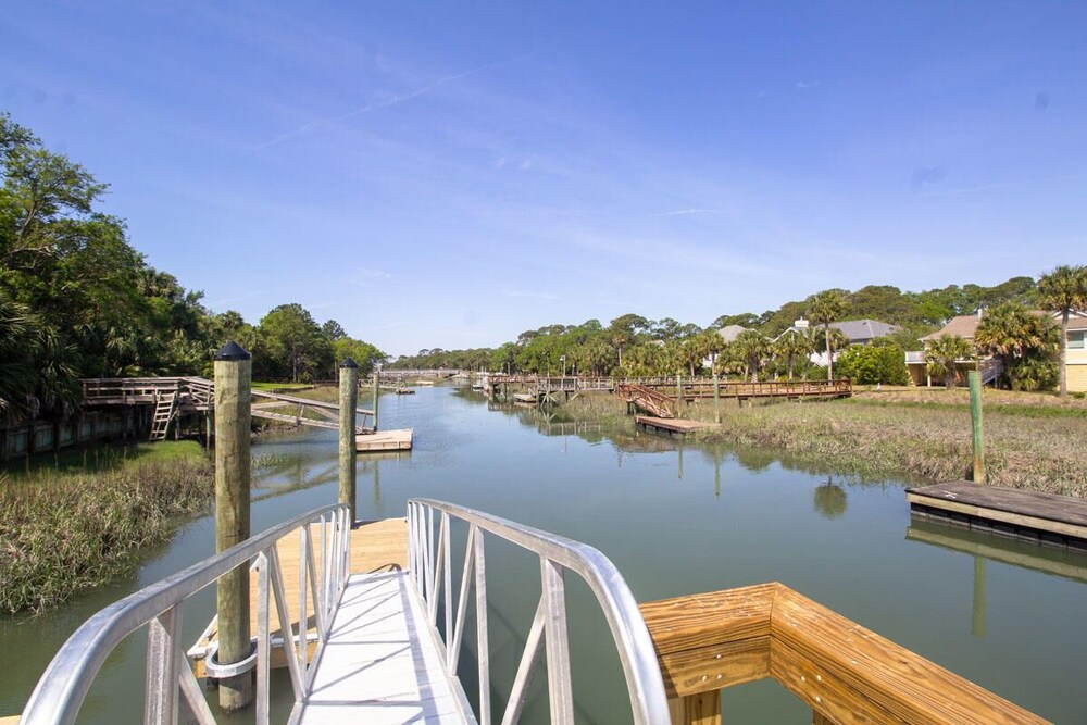 Newly Renovated  Home w/ Beautiful Canal Views & Private Fishing Dock