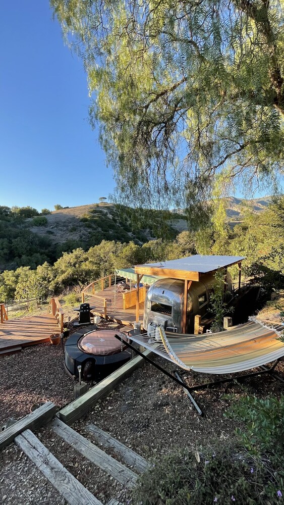 Retro Airstream with Private Deck and Ocean View