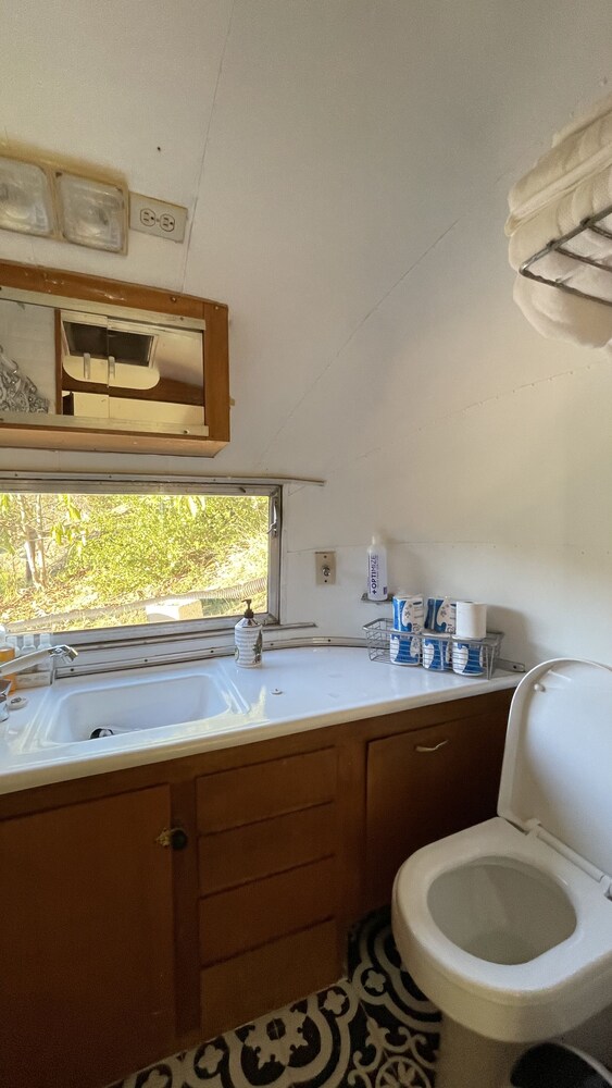 Retro Airstream with Private Deck and Ocean View