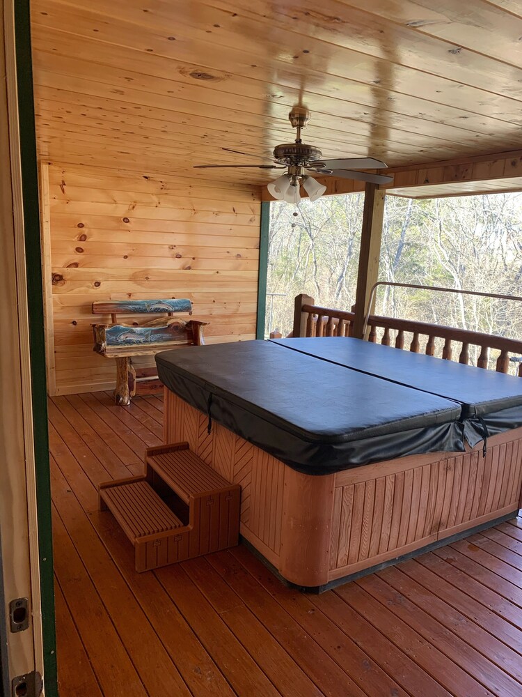 Property has a small pond on back side of the cabin ,it has geese  and ducks .