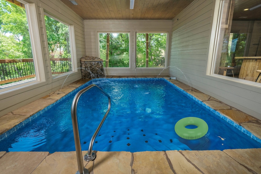 Hibernation Hideaway | NEWLY built cabin, complete with a private pool & chic interior!