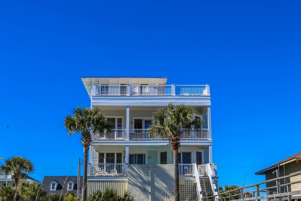 Oceanfront Home w/ Private Pool, Roof Deck, Porches & Game Room -- Incredible Ocean & Marsh Views