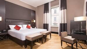 Premium bedding, minibar, in-room safe, desk