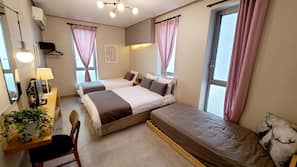 Desk, rollaway beds, free WiFi
