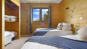 Individually furnished, blackout curtains, iron/ironing board, linens
