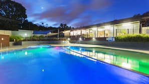 2 outdoor pools, pool umbrellas, pool loungers