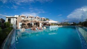 2 outdoor pools, pool umbrellas, sun loungers