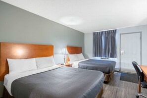 Standard Room, 2 Queen Beds, Non Smoking | Pillowtop beds, desk, laptop workspace, blackout drapes