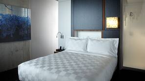 Egyptian cotton sheets, desk, iron/ironing board, free cribs/infant beds