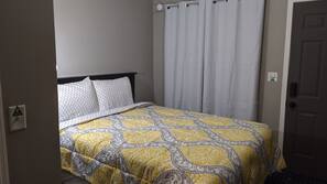 Individually decorated, individually furnished, desk, blackout curtains