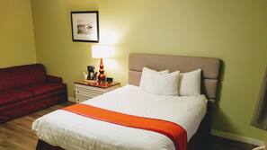 Premium bedding, free WiFi, linens