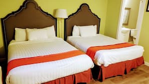 Premium bedding, free WiFi, linens