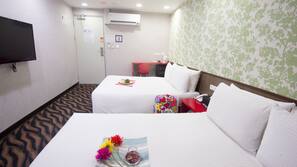 In-room safe, desk, iron/ironing board, free cribs/infant beds