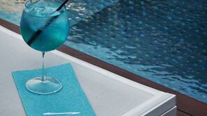 barcelona melia level sky pool umbrellas seasonal loungers outdoor