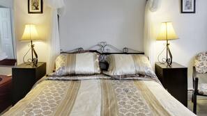 Blackout curtains, iron/ironing board, free cots/infant beds, free WiFi