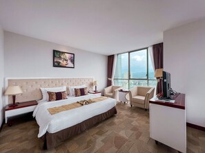 Memory foam beds, minibar, in-room safe, desk