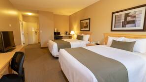 Desk, free WiFi, bed sheets