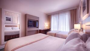 Premium bedding, pillowtop beds, minibar, in-room safe
