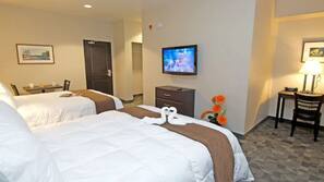 Egyptian cotton sheets, premium bedding, pillowtop beds, desk