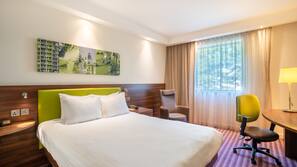 In-room safe, laptop workspace, blackout curtains, iron/ironing board