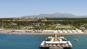 Private beach, white sand, beach cabanas, sun-loungers