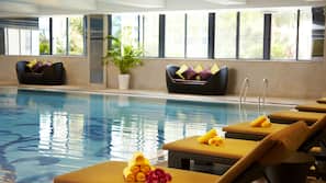 Indoor pool, seasonal outdoor pool