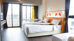 Down comforters, Select Comfort beds, in-room safe