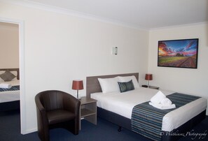Family Suite, 1 Bedroom, Microwave, Ground Floor | Iron/ironing board, cribs/infant beds, free WiFi, bed sheets