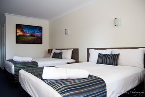 Executive Twin Room, 2 Queen Beds, Microwave, Ground Floor | Iron/ironing board, cribs/infant beds, free WiFi, bed sheets