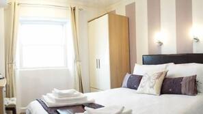 Blackout curtains, free WiFi, linens