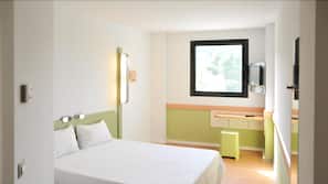 Italiaanse Frette-lakens, een kluis op de kamer, een bureau