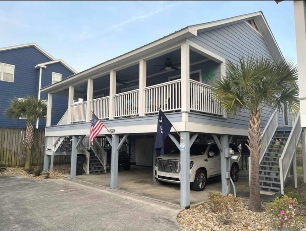 Beach house with pool only steps from the ocean