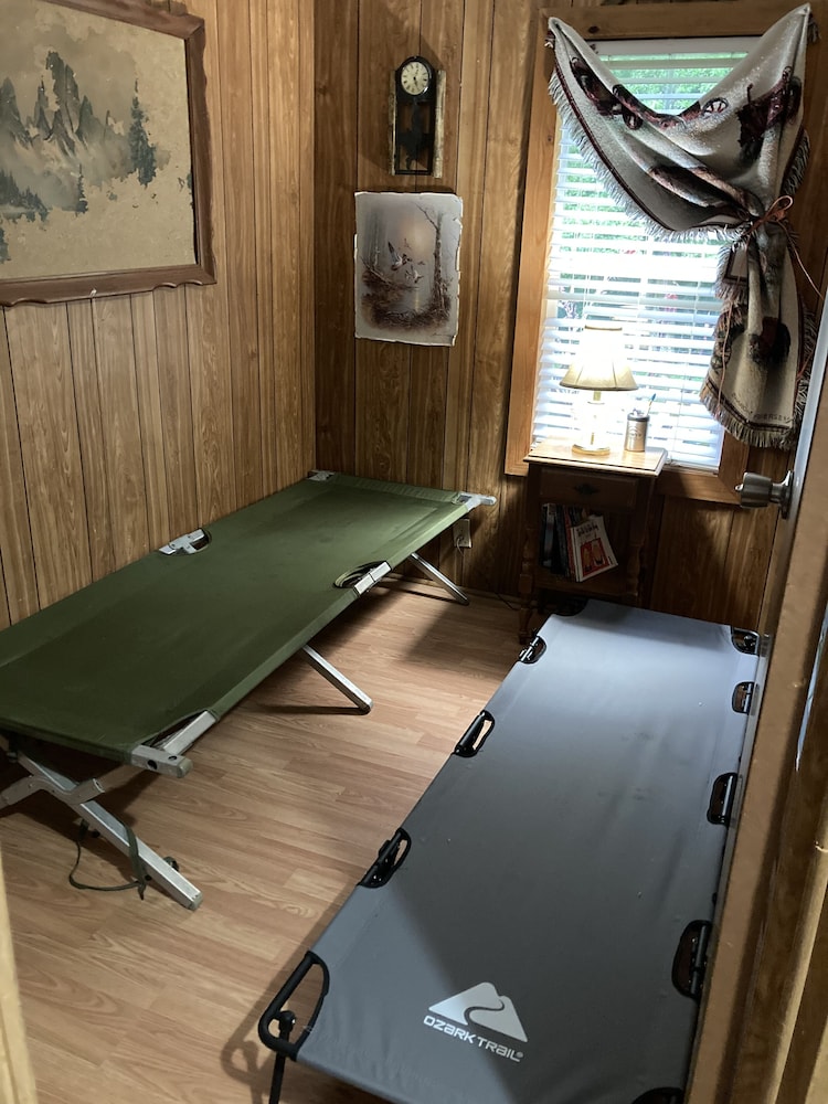 Bunkhouse at foot of Mountains at MH logging camp