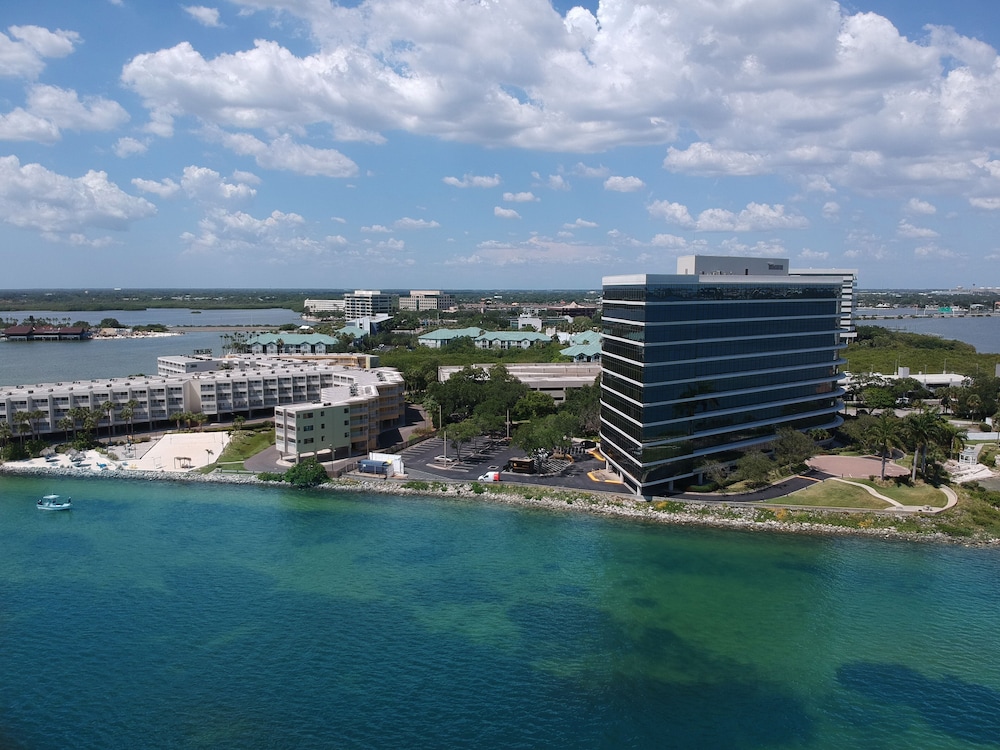 Waterfront condo with sunset views of Tampa Bay.