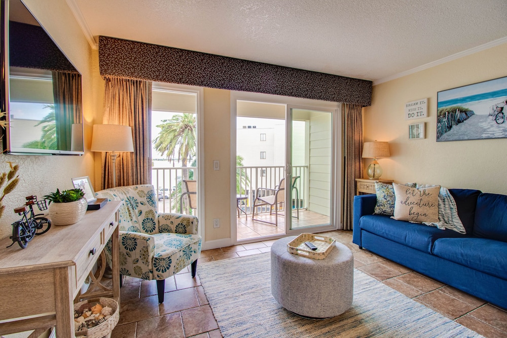 Waterfront condo with sunset views of Tampa Bay.