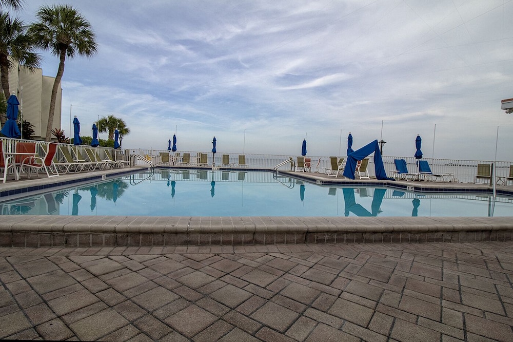 Waterfront condo with sunset views of Tampa Bay.