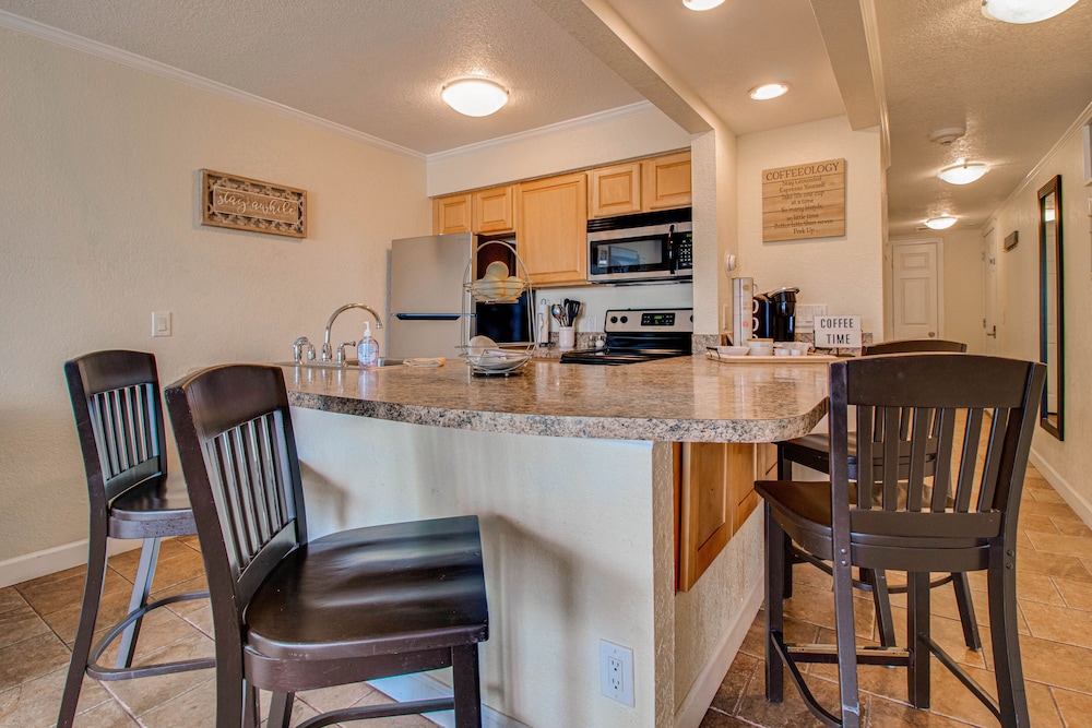 Waterfront condo with sunset views of Tampa Bay.