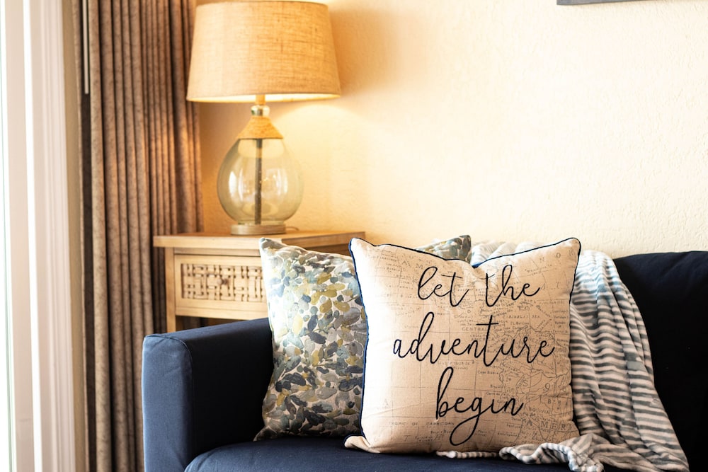 Waterfront condo with sunset views of Tampa Bay.