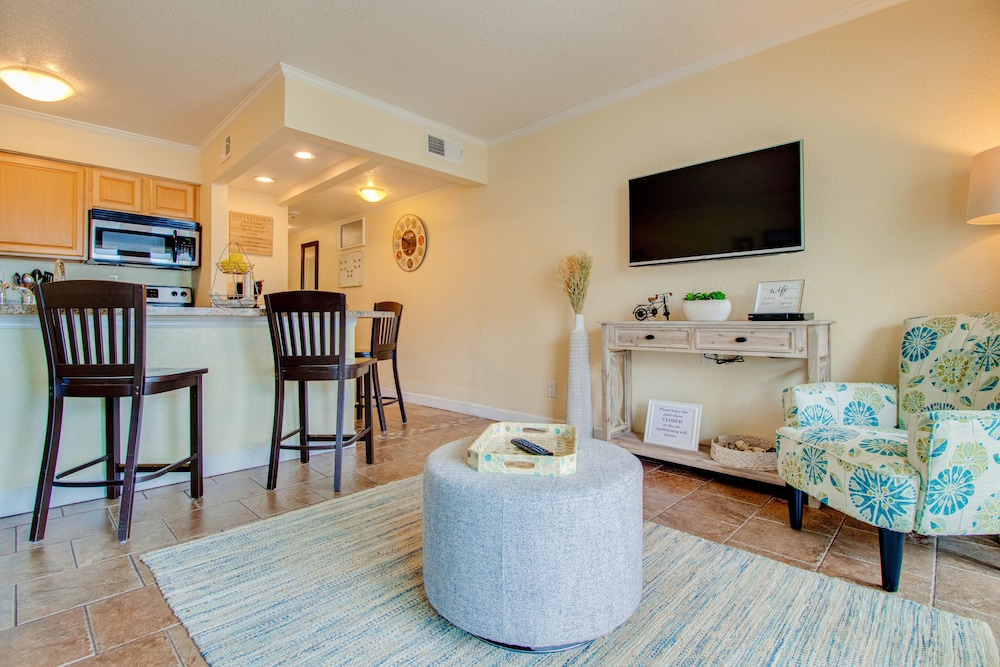 Waterfront condo with sunset views of Tampa Bay.