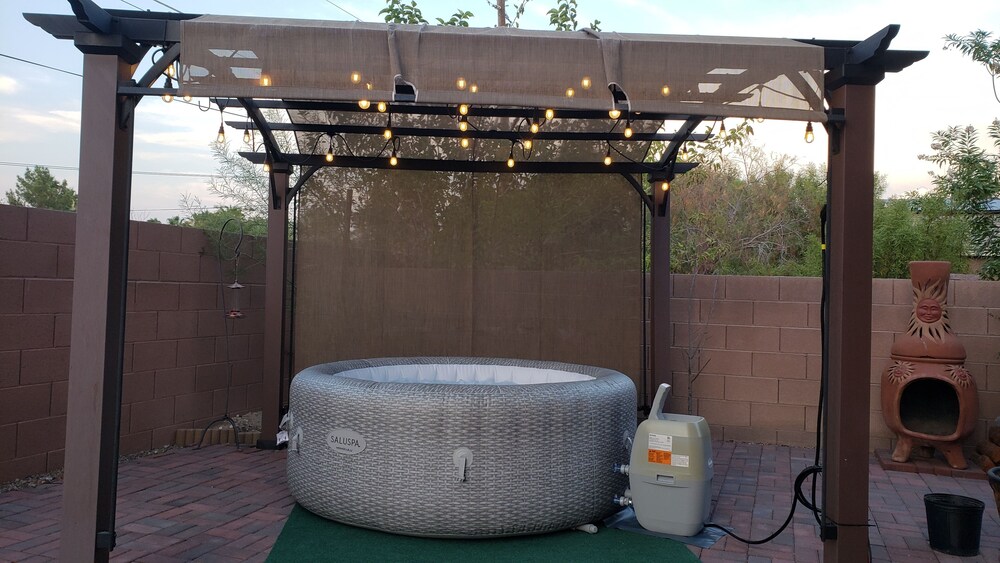 🔥 86"tv, Inflatable jacuzzi, Pool table and Grill