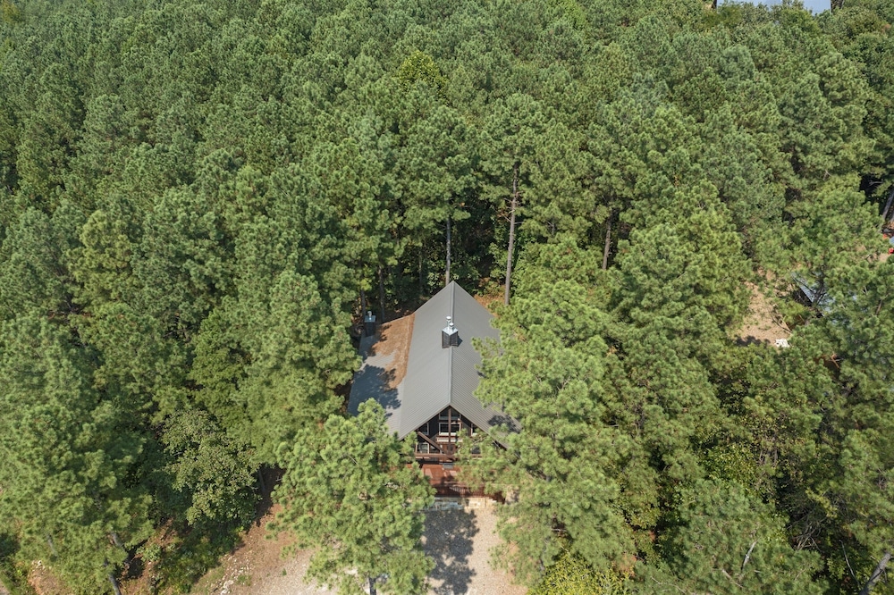 Evergreen R&R - A cozy couples cabin featuring a fire pit and hot tub.