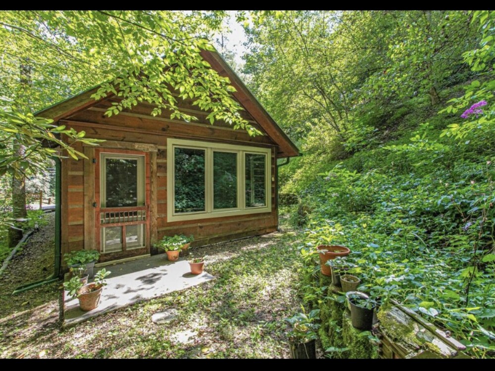 Stunning 2/2 Cabin in spacious forested lot with stream & goldfish pond