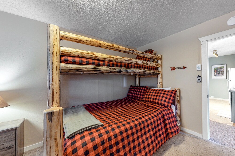Picture of Mountain-view condo with private deck, fireplace & hot tub - Mount ...