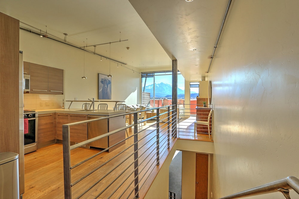Modern Industrial Loft w/ Spectacular Sopris Views, Fireplace, Central