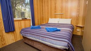 Blackout curtains, free WiFi, linens